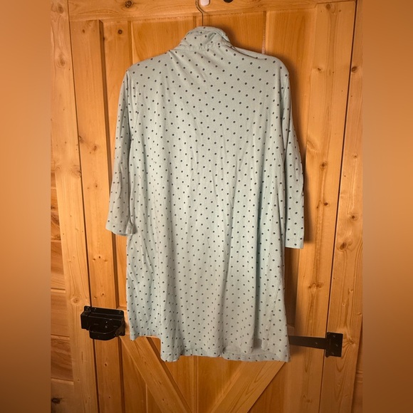 Lot of 3 J.Jill Teal Polka Dot Flannel Cotton Modal Pajama & Sleep Shirt L - Picture 11 of 15